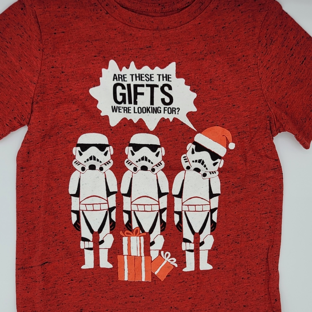 Star Wars- (NWOT) Boys' Christmas Short-Sleeve T-Shirt Storm Trooper